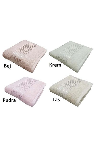 Özdilek 4 Pieces Cotton Hand-face Towels (50x80)-elissa Beige+powder+cream+stone