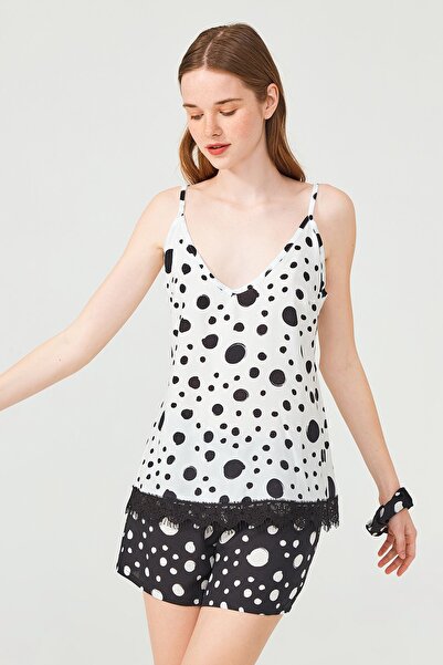 ENNA MODA New Season Strap Nightgown Top and Shorts Set, Summer Pajama Set, Dowry Pajama Set