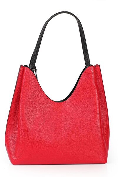 Ysmn Hakiki Deri Kadın Omuz Çantası Kırmızı Yc012015ddz