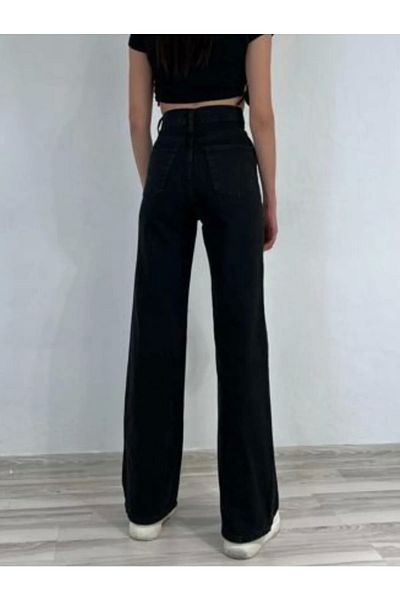 Afiş Butik ALL Women's Palazzo High Waist Lycra Loose Cut Jeans - Loose, Four Seasons Use