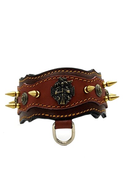 Tasma Market Kahverengi Özel Tasarım Dogo Argentino Köpek Tasması Köpek Boyunluk