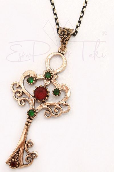 Esra Pamir Jewelled Key Necklace