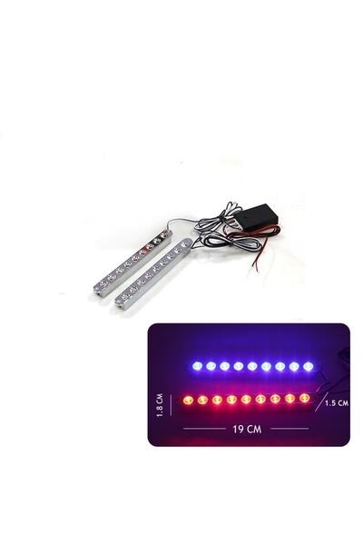 Space 2x9 Led Panjur Içi Çakar Lamba 9w Kırmızı-mavi /lapa178