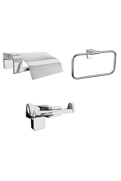 Zethome Seria F 1 Suport pentru prosoape pătrat, montat pe perete, din inox