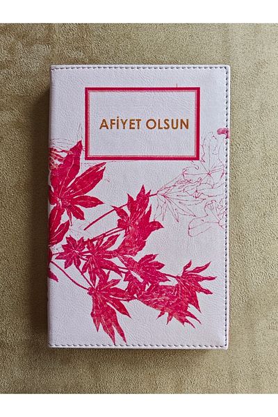 ankara menü 1 piece 13x21 Box Leather Account Receipt Pad Printed Cash Box Ticket