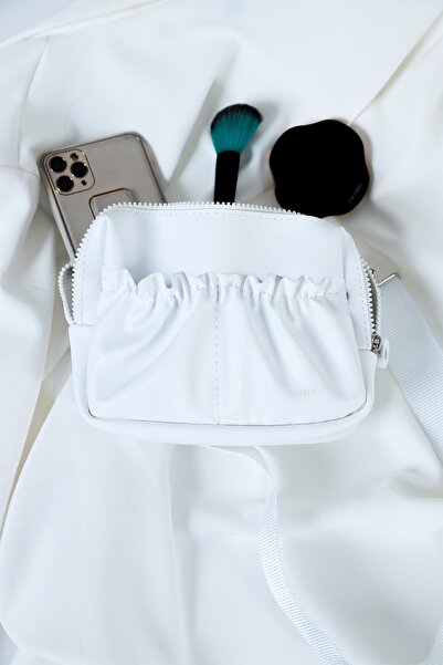 SHAKA White Shk18 3 Compartment Butterfly Faux Leather Cross Strap Daily Styl...