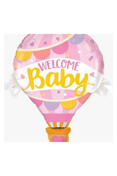 Chuva Pink Foil Balloon - 34" Welcome Baby