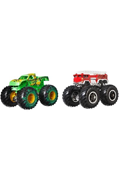 HOT WHEELS FYJ64/HLT69 Hotwheels Monster Trucks سيارات مزدوجة قوية - 1:64
