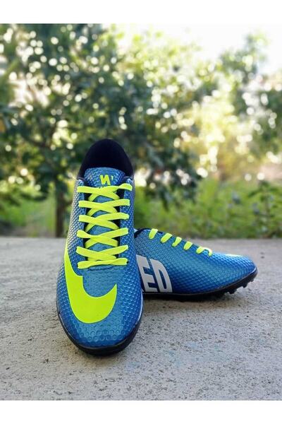 orkistore Синьо-жовті футбольні бутси для гри на штучному покритті