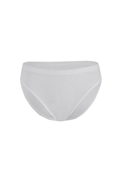 YILDIZ 12 bucăți slip bikini cu nervuri alb 3510