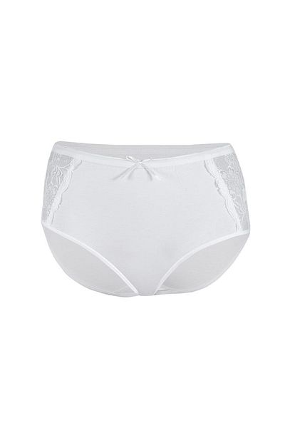 YILDIZ 12 Τεμάχια Lycra Lace Ψηλόμεσο Εσωρούχο Λευκό 3795