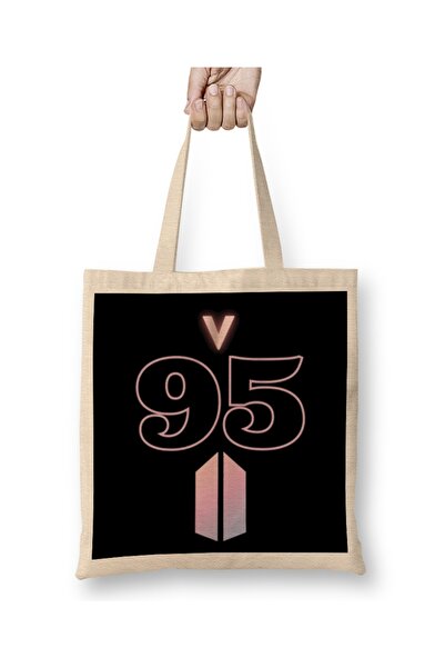 Baskı Dükkanı Bts V 95 Logo tkanina Torba dugačka Sa ručkom