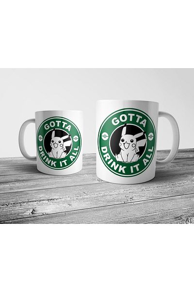 Pixxa Pokemon Pikachu Starbucks Mug Cup