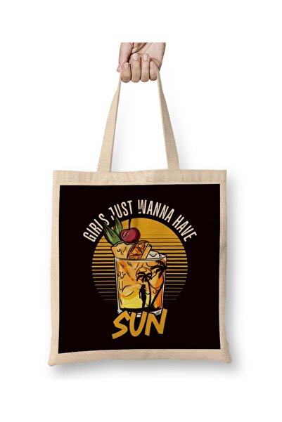 Baskı Dükkanı Koktel putovanje Havaji Odmor Okeanska tkanina Torba Dugačka Sa...