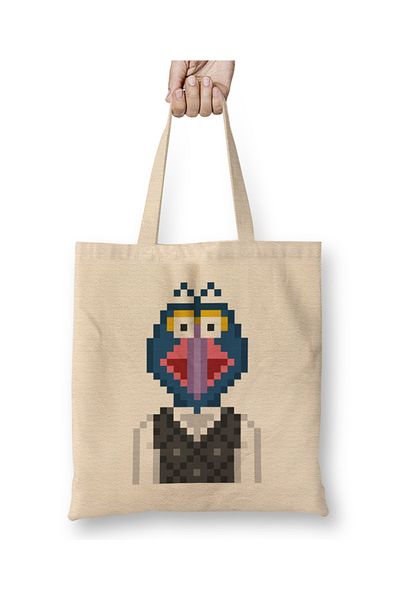 Baskı Dükkanı Υφασμάτινη τσάντα χαρακτήρων Gonzo The Muppets Pixel με μακριά λαβή