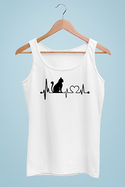 Raf Coll Γυναικείο μπλουζάκι με λουράκι Cat And Music Note Digital Printed 10...