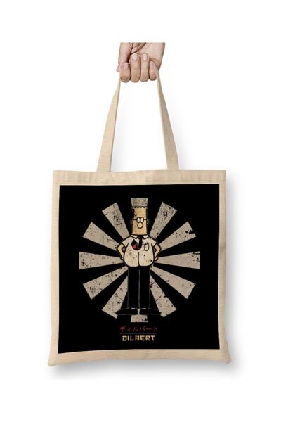 Baskı Dükkanı Dilbert retro japanska tkanina Torba duga Sa ručkom