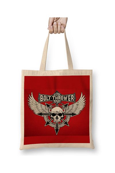 Baskı Dükkanı Λογότυπο Bolt Thrower 05 υφασμάτινη τσάντα με μακριά λαβή