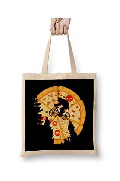 Baskı Dükkanı Tinejdžerske mutant ninja kornjače Pizza Moon tkanina Torba dug...