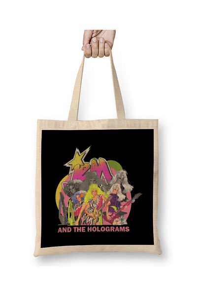 Baskı Dükkanı Υφασμάτινη τσάντα Jem Retro And The Holograms με μακριά λαβή