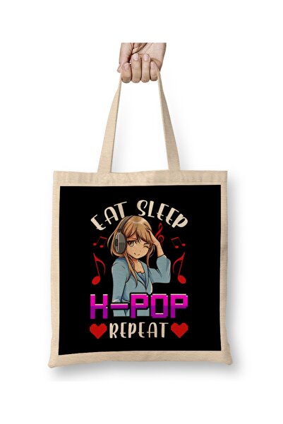 Baskı Dükkanı Slatka Hrana Spavanje K Pop Ponavljanje KPop Korejska Muzika Tk...