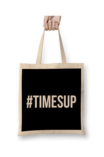 Baskı Dükkanı Hashtag Times Up υφασμάτινη τσάντα με μακριά λαβή