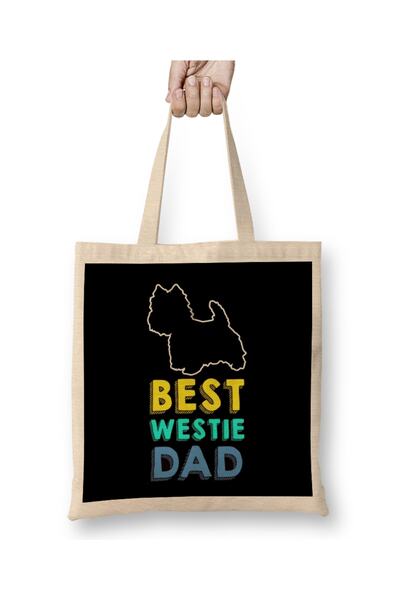 Baskı Dükkanı Najbolji tata Westie West Highland White Terrier majica za vlas...