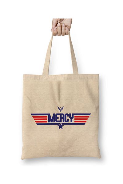 Baskı Dükkanı Υφασμάτινη τσάντα Topgun Mercy Overwatch με μακριά λαβή
