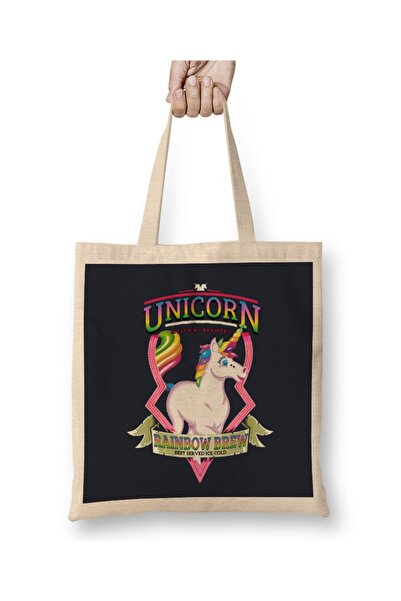 Baskı Dükkanı Unicorn Brew Long Sa ručkom tkanina Torba kom