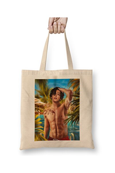 Baskı Dükkanı Bts Jungkook 03 Tkanina Torba Duga Sa ručkom