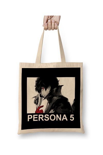 Baskı Dükkanı Joker Persona 5 02 Geantă din pânză Mâner lung