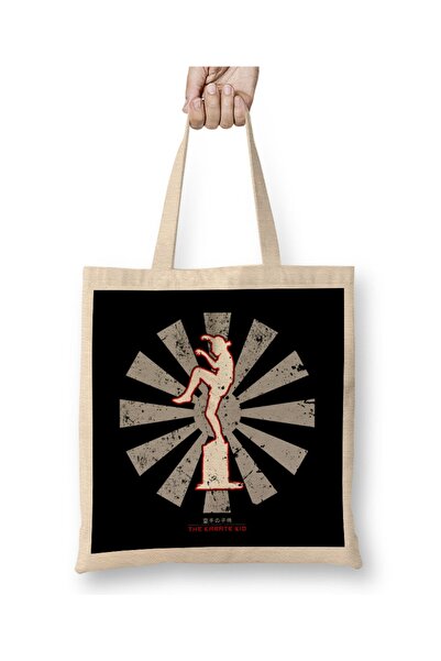 Baskı Dükkanı The Karate Kid Retro japanska tkanina Torba dugačka Sa ručkom