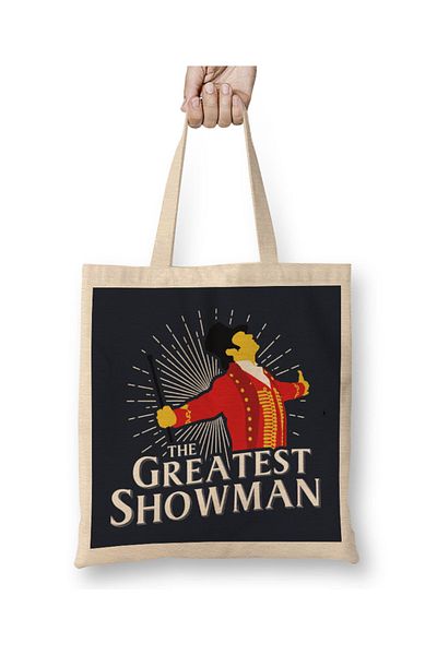 Baskı Dükkanı Η πιο υπέροχη υφασμάτινη τσάντα Showman Ringmaster Silhouette με μακριά λαβή