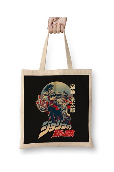 Baskı Dükkanı Jotaro Kujo 035 υφασμάτινη τσάντα μακριά λαβή