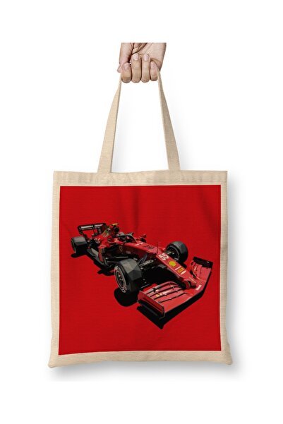 Baskı Dükkanı Karloš Sainč F1 auto tkanina Torba duga Sa ručkom