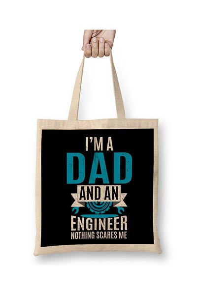 Baskı Dükkanı I Am An Engineer 04 υφασμάτινη τσάντα με μακριά λαβή