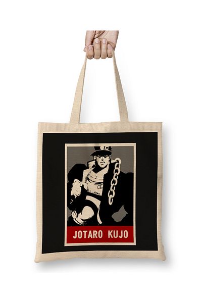 Baskı Dükkanı Jotaro Kujo 04 υφασμάτινη τσάντα μακριά λαβή