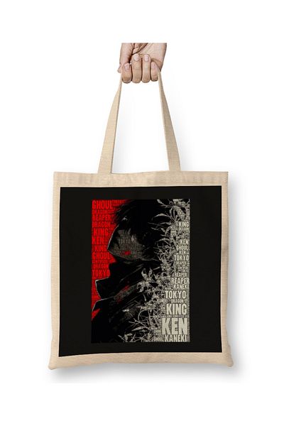 Baskı Dükkanı Ken Kaneki Tokyo Ghoul 03 υφασμάτινη τσάντα με μακριά λαβή