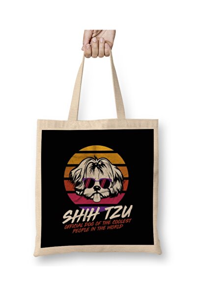 Baskı Dükkanı Najkul Shih Tzu tkanina Torba duga Sa ručkom