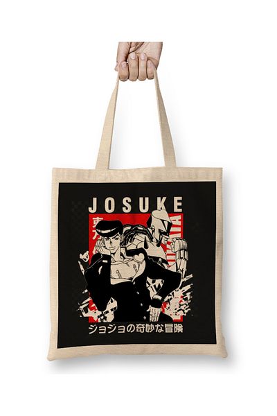 Baskı Dükkanı Josuke Higashikata 01 υφασμάτινη τσάντα μακριά λαβή