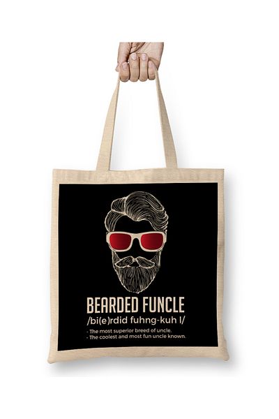 Baskı Dükkanı Αστεία Bear-ly Functioning Without You Bear Pun υφασμάτινη τσάντα με μακριά λαβή