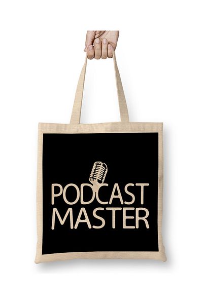 Baskı Dükkanı Podcast Master Podcasting Creator & Host υφασμάτινη τσάντα με μακριά λαβή