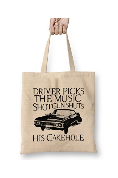 Baskı Dükkanı حقيبة ملابس Supernatural Driver Picks The Music 01 ذات مقبض طويل