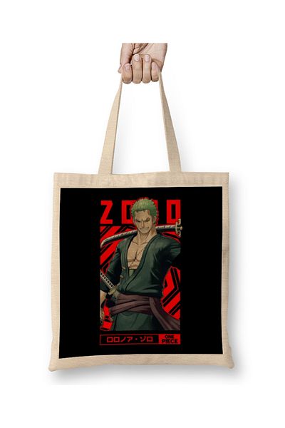 Baskı Dükkanı Roronoa Zoro One Piece Anime Design υφασμάτινη τσάντα με μακριά λαβή