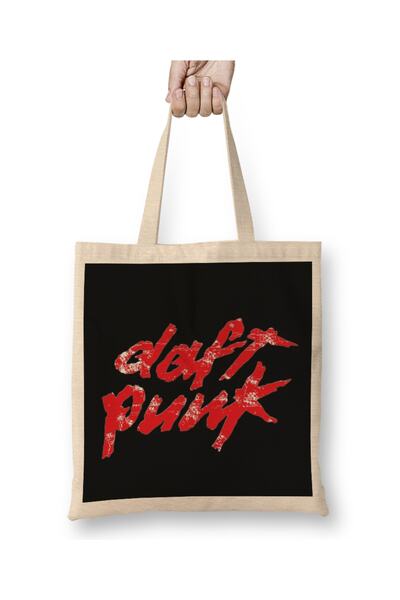 Baskı Dükkanı Daft Punk Punk četke krpa Torba dugačka Sa ručkom