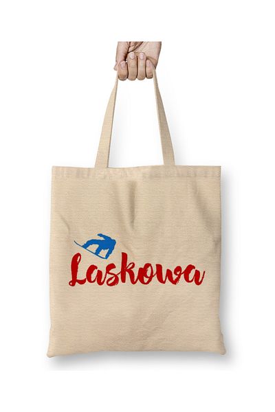 Baskı Dükkanı Laskowa Ski & Snow υφασμάτινη τσάντα με μακριά λαβή