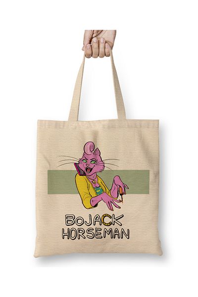 Baskı Dükkanı BoJack Horseman 01 Geantă tote cu mâner lung