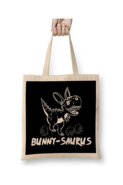 Baskı Dükkanı Preslatki zec Aurus Dinosaur Zec Bunnysaurus Tkanina Torba Duga...