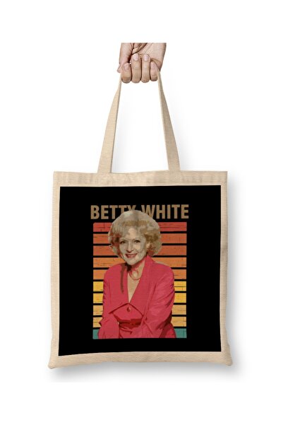Baskı Dükkanı Rip Betty White retro tkanina Torba duga Sa ručkom