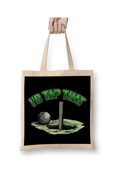 Baskı Dükkanı Funny I d Tap That Golfing Putting Χαριτωμένη υφασμάτινη τσάντα γκολφ με μακριά λαβή